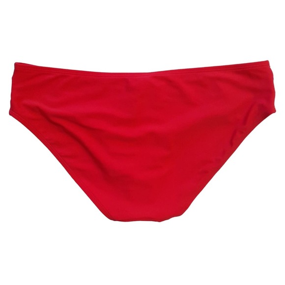 NWT Ocean Blues Strappy Red Full Coverage Bikini Bottom Size Medium - Picture 2 of 3